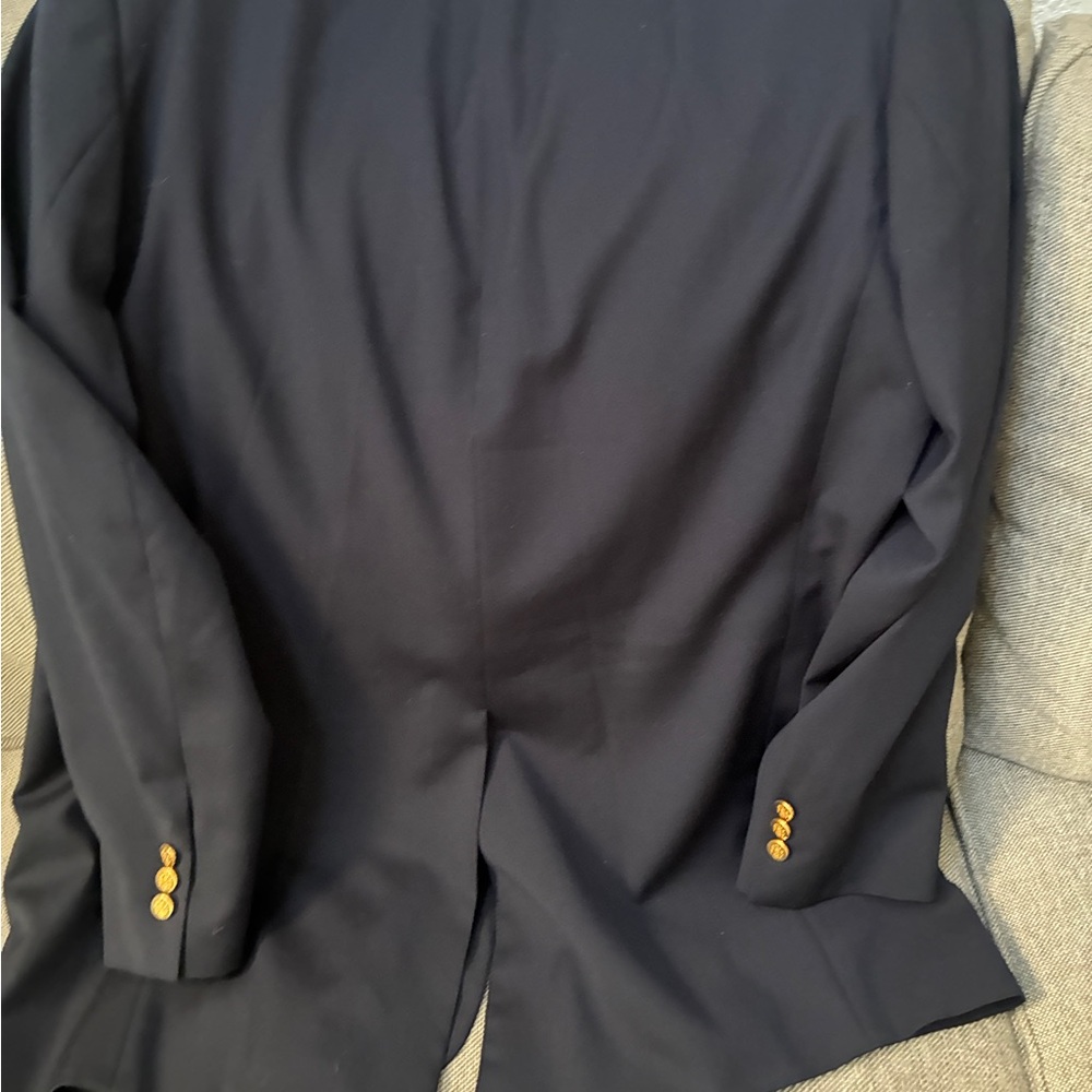 Elegant men’s classic navy blue sports jacket with Gold Buttons - Picture 2 of 5